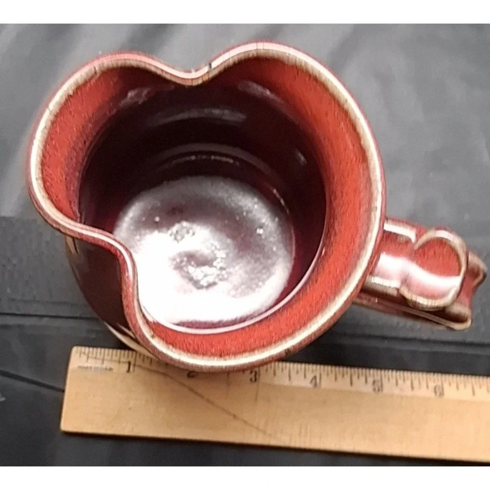 Zappa Signed Studio Pottery Salsa Pitcher Red Blue Striped Stoneware Jug